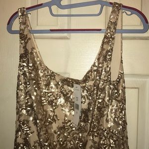 Gold Sequin Ralph Lauren Cocktail Dress - NWT!